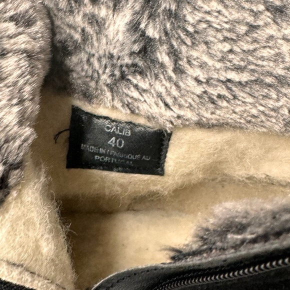 Bos. & Co. Calib Black Suede Boots with Faux Fur lining Size 40 US 9 - 9.5 - Picture 11 of 16